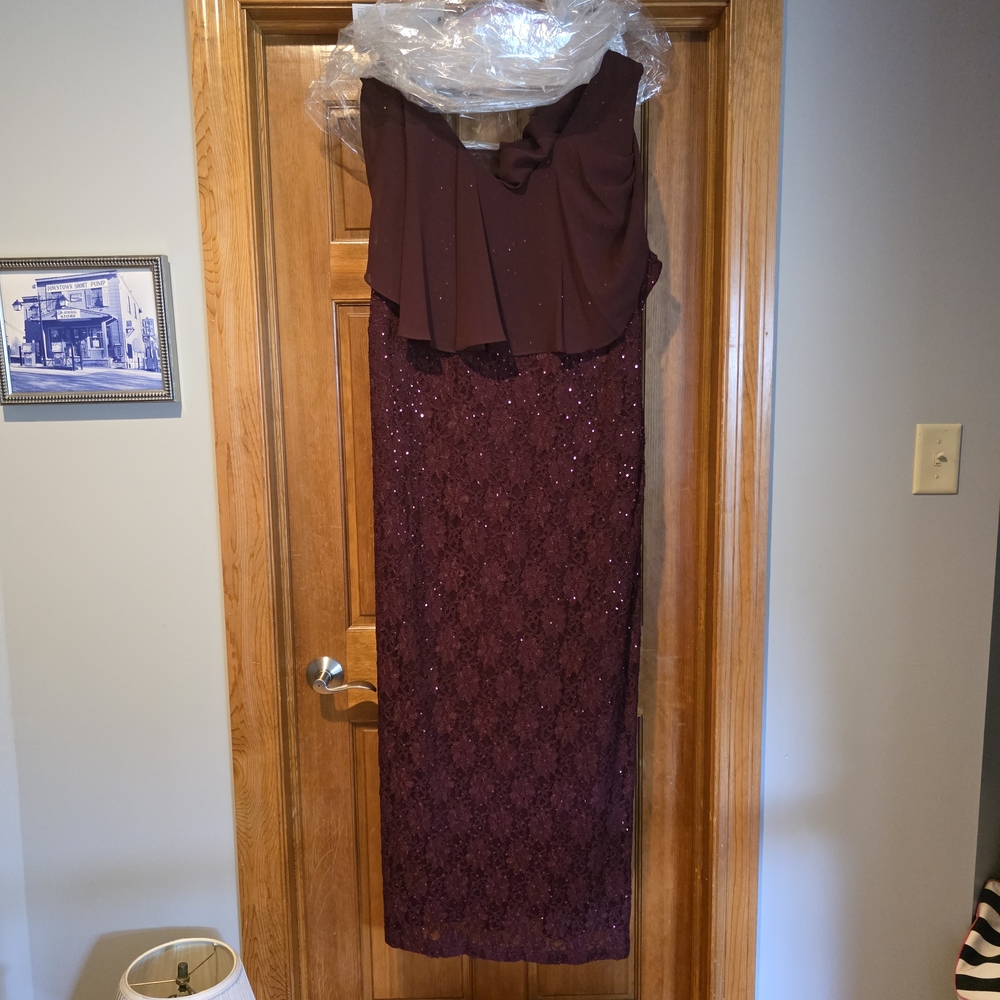Connected Apparel Deep Burgundy Dress